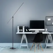 Grafo LED-golvlampa, svart pärlemor, touchdimmer – PURE PURE Grafo - Vardagsrum - Modern - Metall