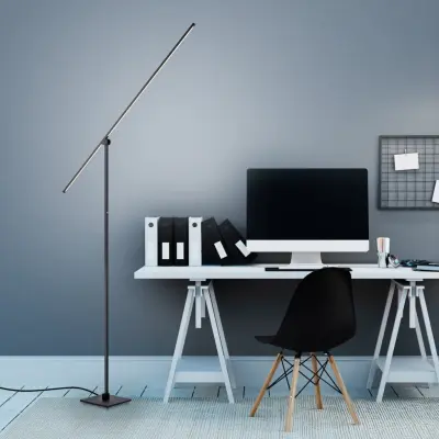 Grafo LED-golvlampa, svart pärlemor, touchdimmer – PURE PURE Grafo - Vardagsrum - Modern - Metall