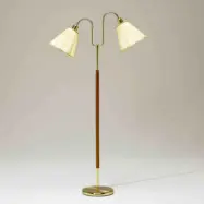 Gripsholm golvlampa, mässing/körsbär 145cm
