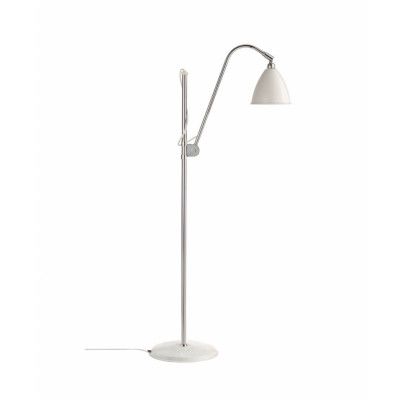 GUBI - Bestlite BL3 Golvlampa Ø16 Krom/Matt Vit