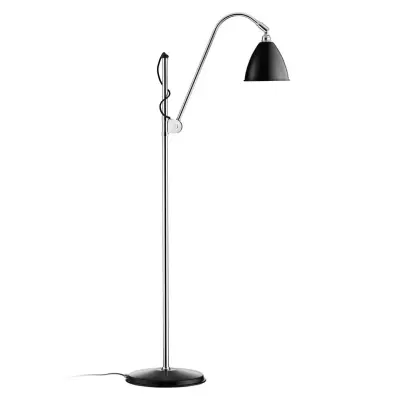 GUBI - Bestlite BL3 Golvlampa Ø16 Krom/Svart