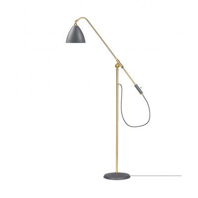 GUBI - Bestlite BL4 Golvlampa Ø21 Mässing/Grå