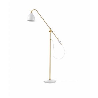 GUBI - Bestlite BL4 Golvlampa Ø21 Mässing/Matt Vit