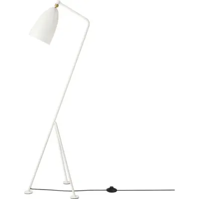 GUBI - Gräshoppa Golvlampa Glossy Alabaster White