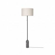 GUBI Gravity golvlampa grå marmor/canvas