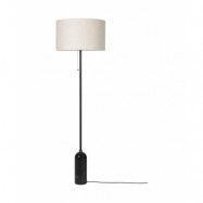 GUBI - Gravity Golvlampa Svart Marmor/Canvas