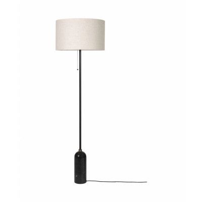 GUBI - Gravity Golvlampa Svart Marmor/Canvas