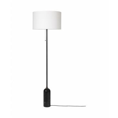 GUBI - Gravity Golvlampa Svart Marmor/Vit
