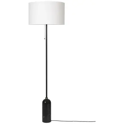 GUBI - Gravity Golvlampa Svart Marmor/Vit