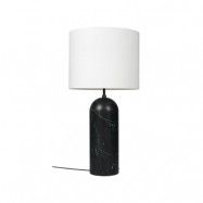GUBI Gravity XL golvlampa svart marmor/vit, low