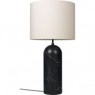 GUBI - Gravity XL Low Golvlampa Black Marble/Canvas