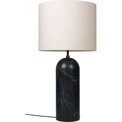 GUBI - Gravity XL Low Golvlampa Black Marble/Canvas