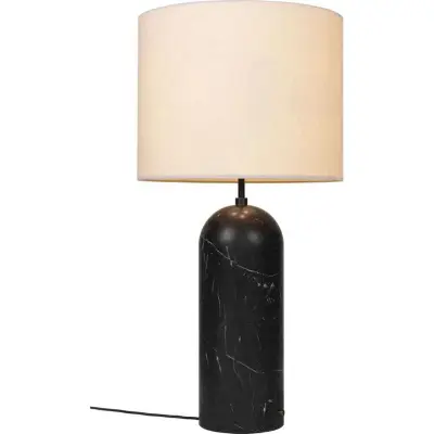 GUBI - Gravity XL Low Golvlampa Black Marble/Canvas
