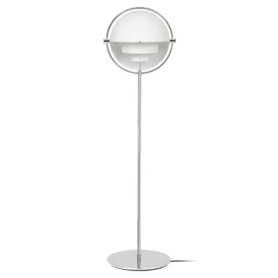 GUBI - Multi-Lite Golvlampa Krom/Vit