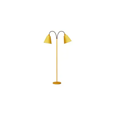 Haga golvlampa tvåarmad, gul 140cm