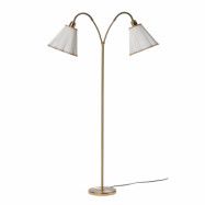 Haga golvlampa tvåarmad, mässing 140cm