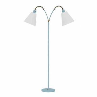 Haga golvlampa tvåarmad, turkos 140cm