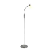Halo Design HUDSON Golvl. LED 1L G9, Opal glas / B-Stål