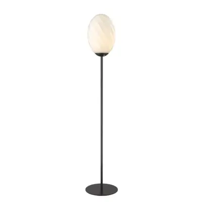 Halo Design - Twist Oval Golvlampa Opal/Black