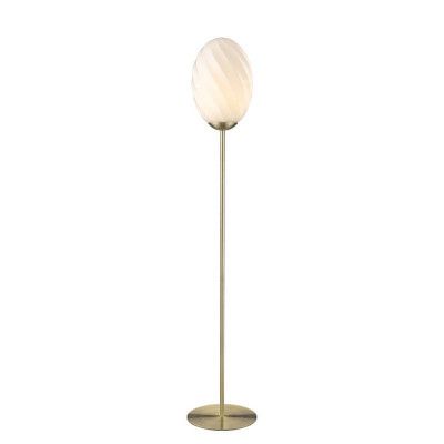 Halo Design - Twist Oval Golvlampa Opal/Brass