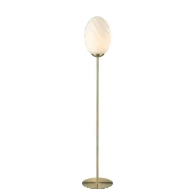 Halo Design - Twist Oval Golvlampa Opal/Brass