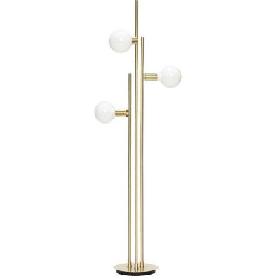 Hübsch - Balance Golvlampa Brass/Opal