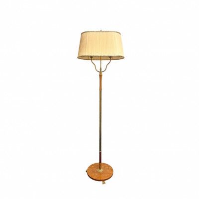 Isabella golvlampa, mässing/trä