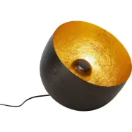 KARE DESIGN Apollon golvlampa, rund - svart och gyllene stål (Ø35)