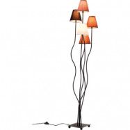 KARE DESIGN Flexibel Mocha Cinque golvlampa - flerfärgat tyg och stål