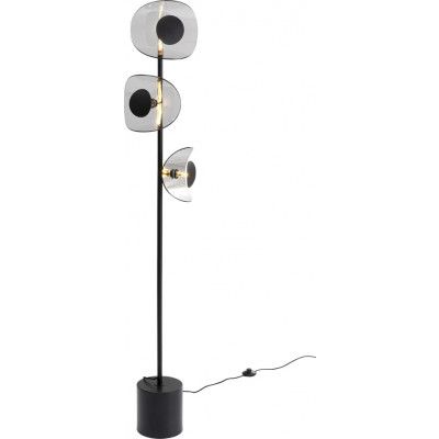 KARE DESIGN Mariposa Black Smoke golvlampa - rökigt glas och svart stål
