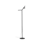 KAVE HOME Golvlampa i orey svart metall med flerpositionsspotlight