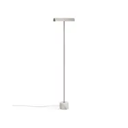 KAVE HOME Lynor golvlampa - borstad metall och vit marmor