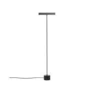 KAVE HOME Lynor golvlampa - borstat stål med svart marmorfot