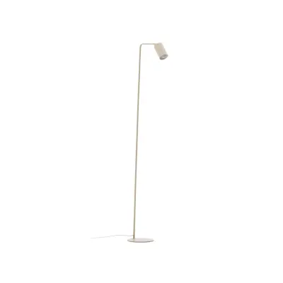KAVE HOME Manie golvlampa i metall med beige strukturerad finish