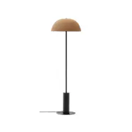KAVE HOME Nibla golvlampa i svart metall med skärm i terrakottaeffekt och UK-adapter