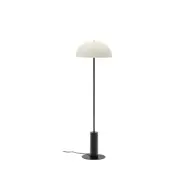 KAVE HOME Nibla golvlampa i svart metall med skärm i vit lereffekt och UK-adapter
