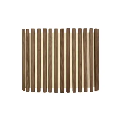 Komorebi lampskärm medium rectangular, mörkbetsad ek