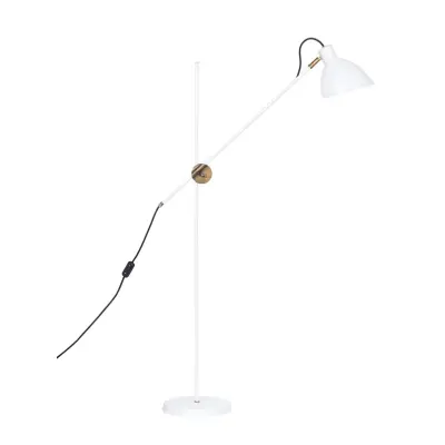 Konsthantverk - KH#1 Golvlampa White/Raw Brass