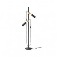 Konsthantverk Stav 2 - Låg golvlampa svart/råmässing
