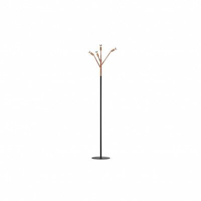 Kvist 4 golvlampa, råkoppar/svart 190cm