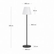 LAFORMA Amaray golvlampa - vit polyeten och svart stål