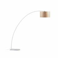 KAVE HOME Juhe golvlampa - naturlig askfaner och vit stål/marmor