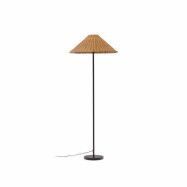KAVE HOME Urania golvlampa i rotting och metall med svartmålad finish