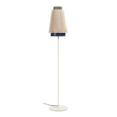 KAVE HOME Yuvia golvlampa - flerfärgad jute
