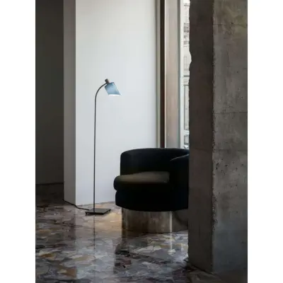 Lampe de Bureau Reading golvlampa grå, klar Nemo Lighting - Vardagsrum - Metall