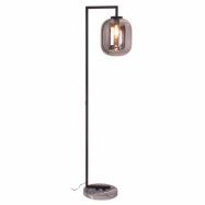 Leola golvlampa, svart/rökgrå 150cm