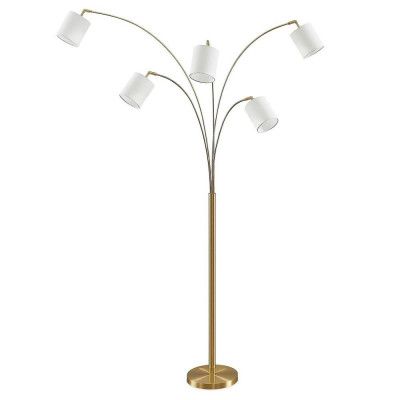 Lindby - Abiram Golvlampa Brass/White