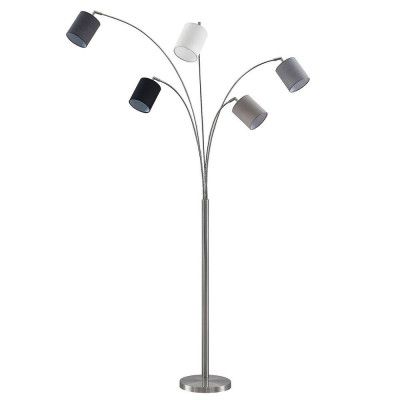 Lindby - Abiram Golvlampa Grey/Black/White