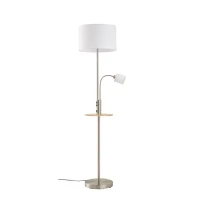 Lindby - Aovan Golvlampa w/USB Nickel