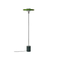 Lindby - Branford golvlampa, retro, grön, metall/marmor